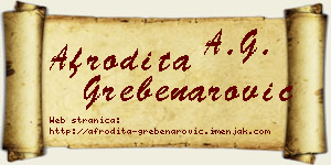 Afrodita Grebenarović vizit kartica